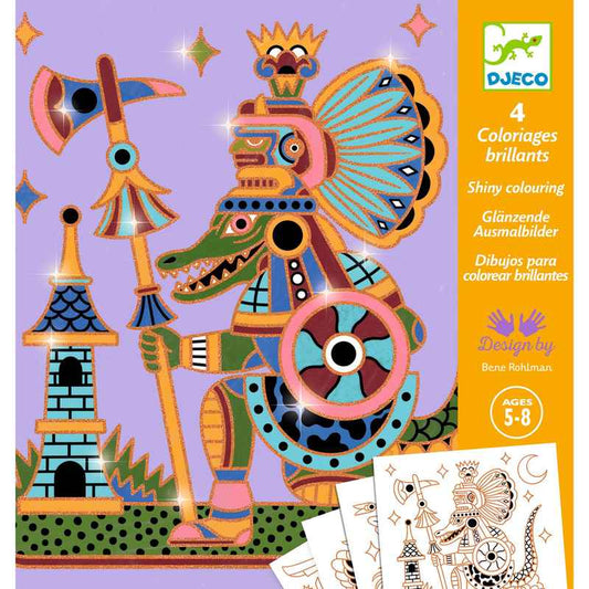 Animal warriors - Colorir Cartões Surpresa