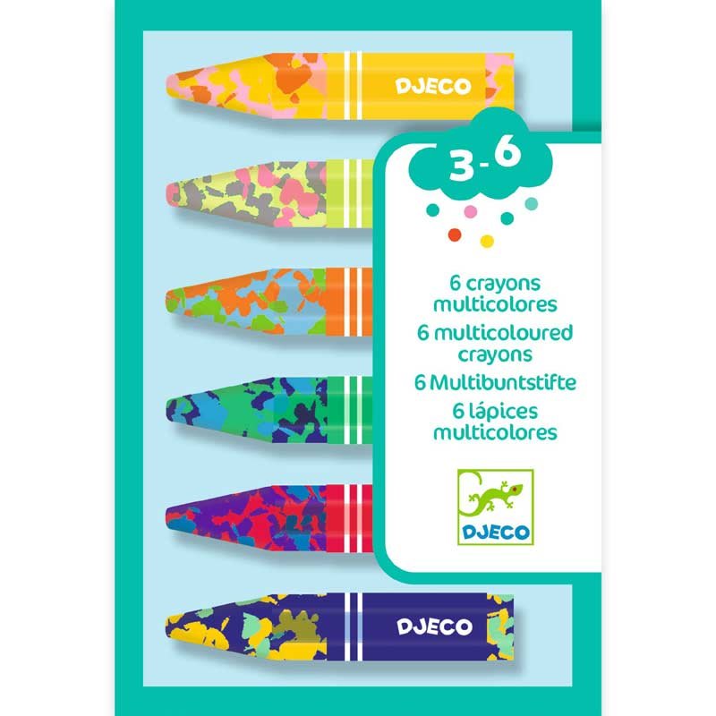 6 Lápis de Cera Multicoloridos - Image 2