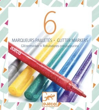 6 Marcadores Glitter - Cores Clássicas