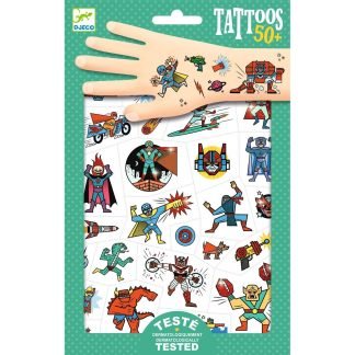 Heróis e Vilões - 50 Tatuagens Efeito Metalizado